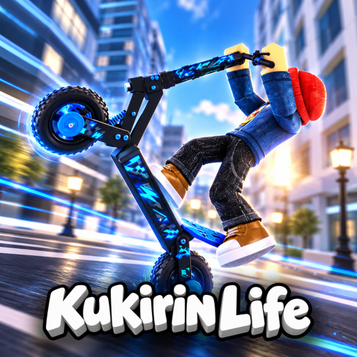 Kukirin Life game icon showing a rider performing a wheelie on an electric scooter
